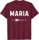 Maria Guitar Heartbeat Music Guitarist Retro Vintage T-Shirt - T-Shirt | Maroon