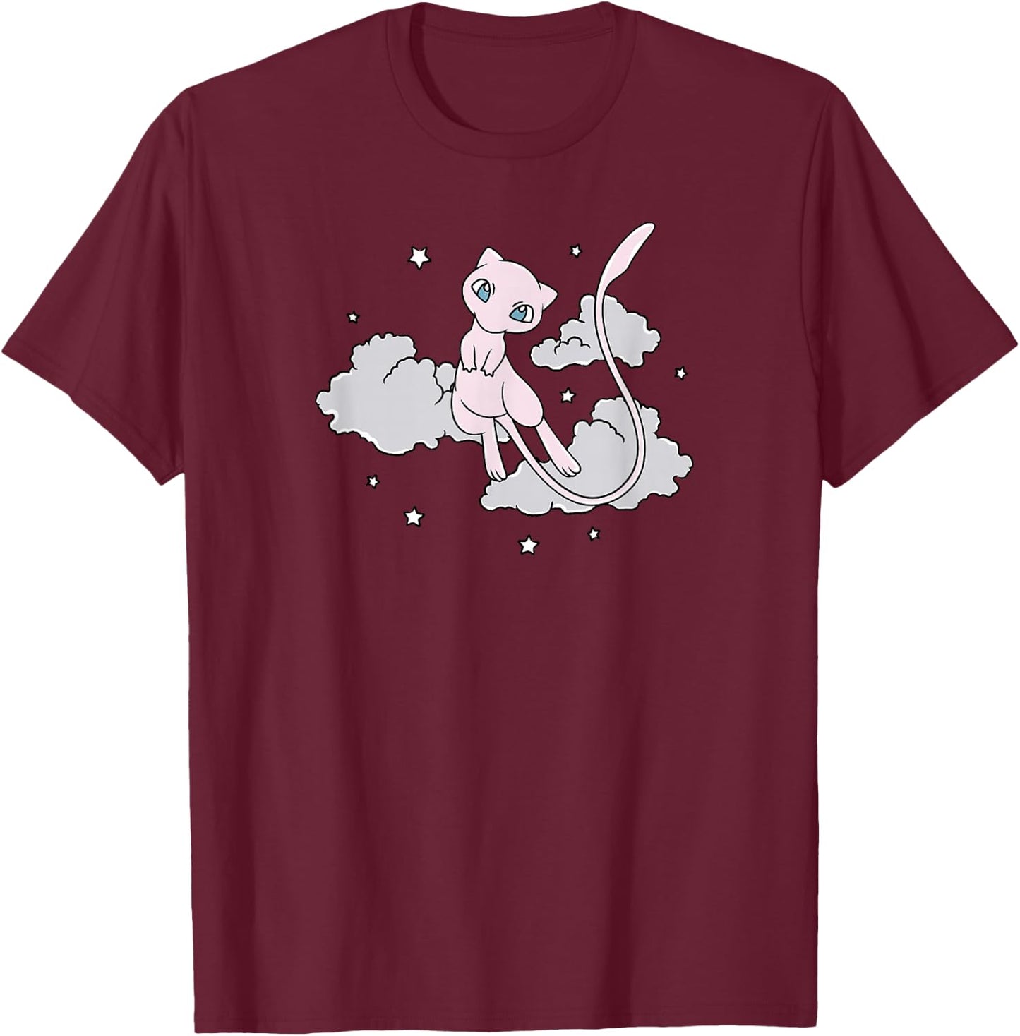 Pokémon - Mew Celestial Stars Mythical Psychic Type Gen 1 T-Shirt - T-Shirt | Maroon