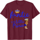 Auntie Of The Birthday Prince Boy Bday Party Idea T-Shirt - T-Shirt | Maroon