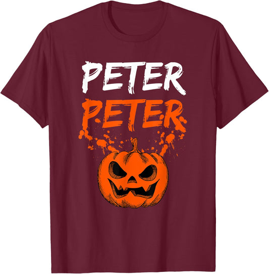 Peter Pumpkin Eater Pumpkin Halloween Halloween Costume T-Shirt - T-Shirt | Maroon