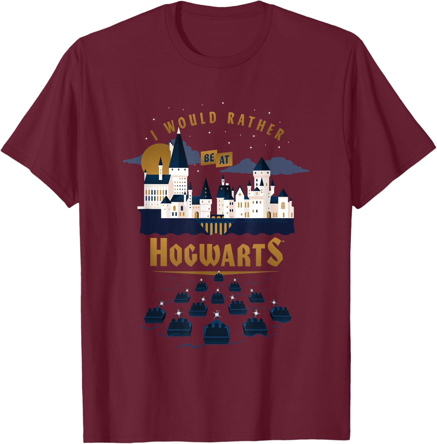 Harry Potter I Would Rather Be At Hogwarts T-Shirt - T-Shirt | Maroon