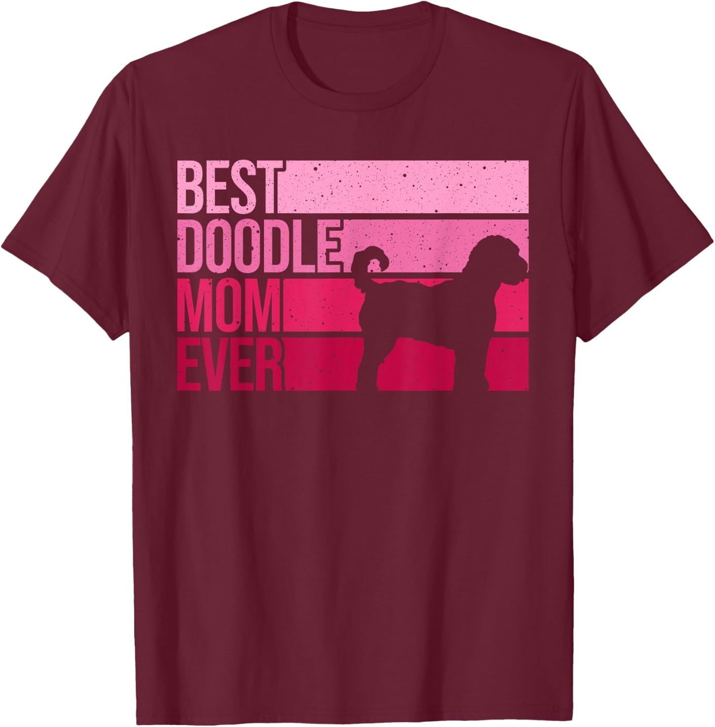 Cool Doodle Mom Art Women Girl Aussiedoodle Goldendoodle Dog T-Shirt - T-Shirt | Maroon