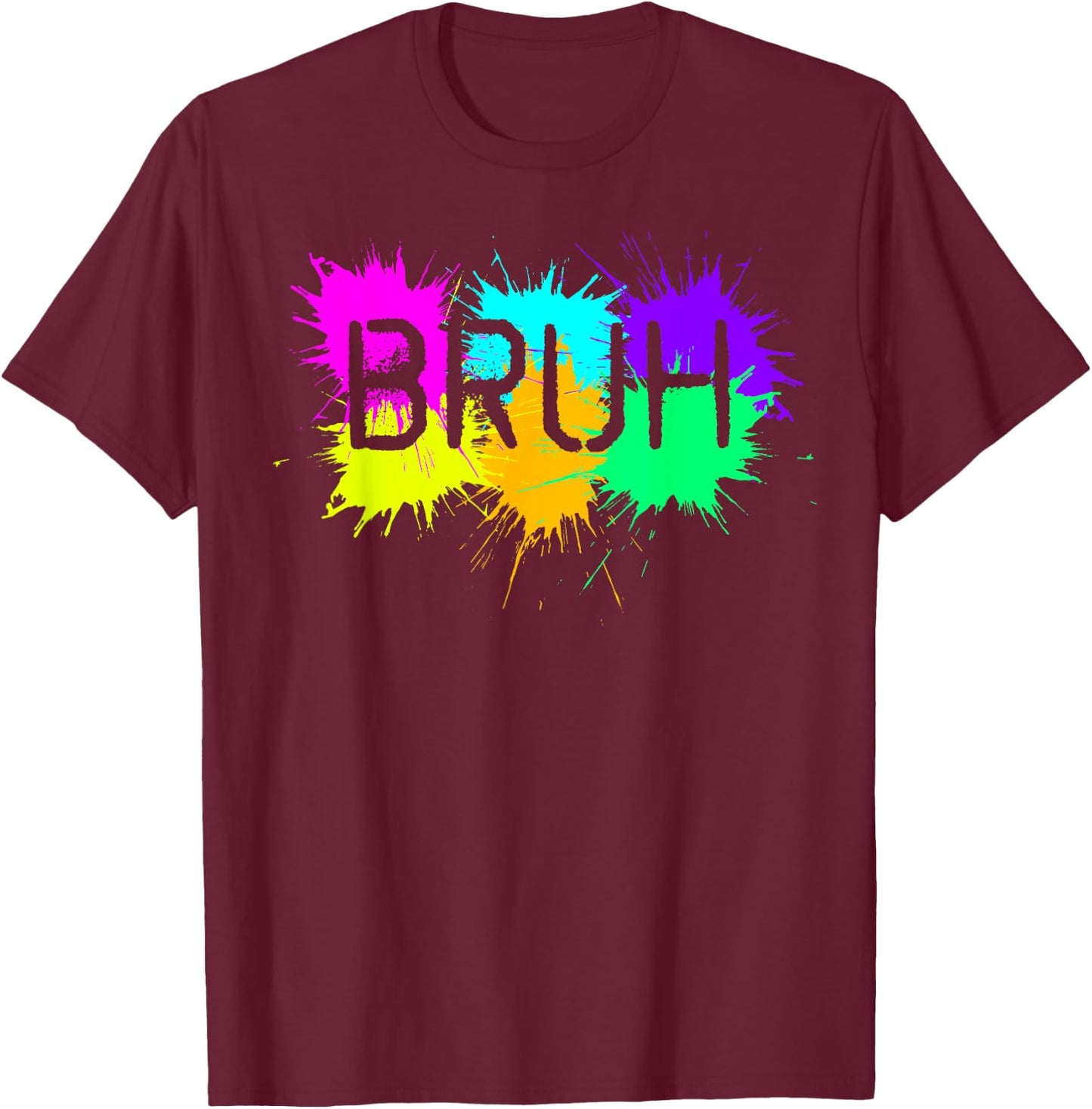 Boys Bruh Meme Funny Saying Trendy Graphic Teen Boy Kids T-Shirt - T-Shirt | Maroon