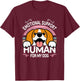 Beagle Dog Emotional Support Human, Funny Cute Pet Lover ESA T-Shirt - T-Shirt | Maroon