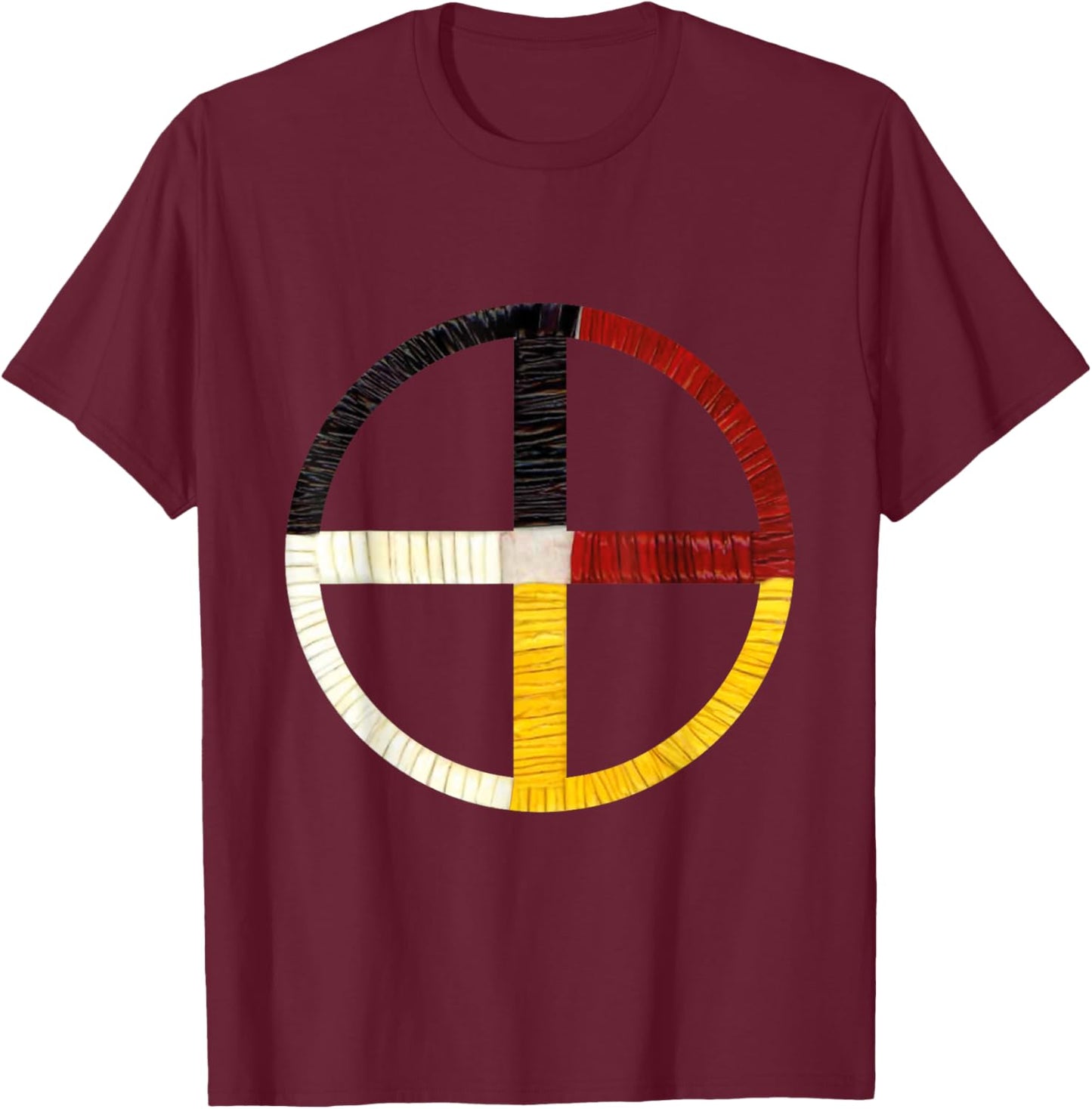 Native American Indian Medicine Wheel T-Shirt - T-Shirt | Maroon
