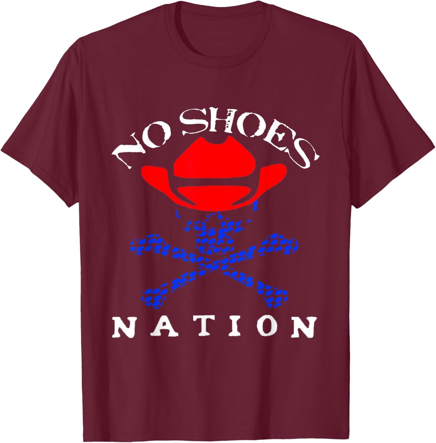 Funny Sayings Shoes,No Shoes No Nation Gifts T-Shirt - T-Shirt | Maroon