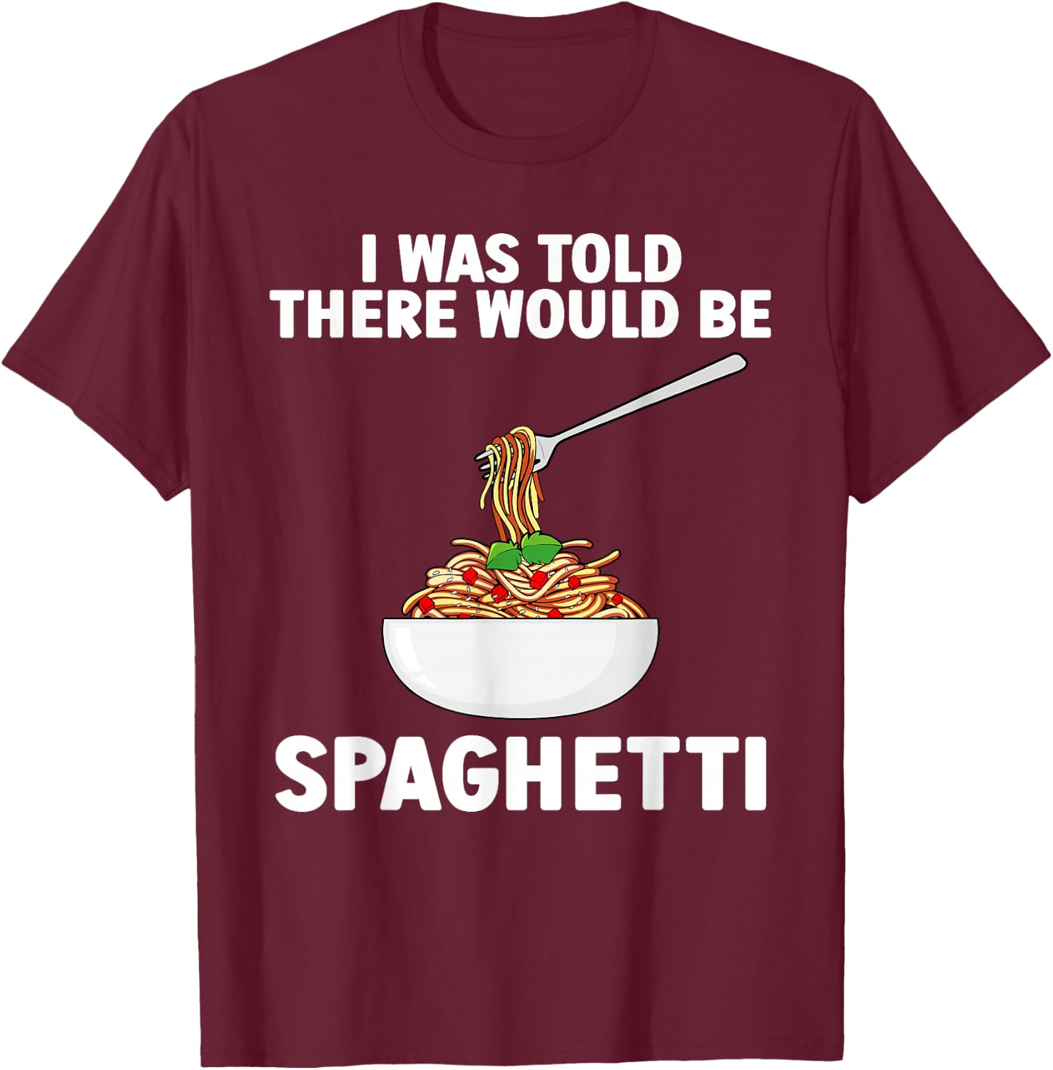 Cool Spaghetti Art Women Italian Foodie Pasta Lover T-Shirt - T-Shirt | Maroon