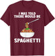 Cool Spaghetti Art Women Italian Foodie Pasta Lover T-Shirt - T-Shirt | Maroon
