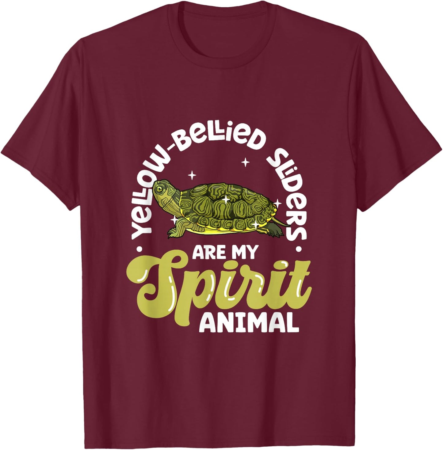 My Spirit Animal Yellow Cheek Jewellery Turtle T-Shirt - T-Shirt | Maroon