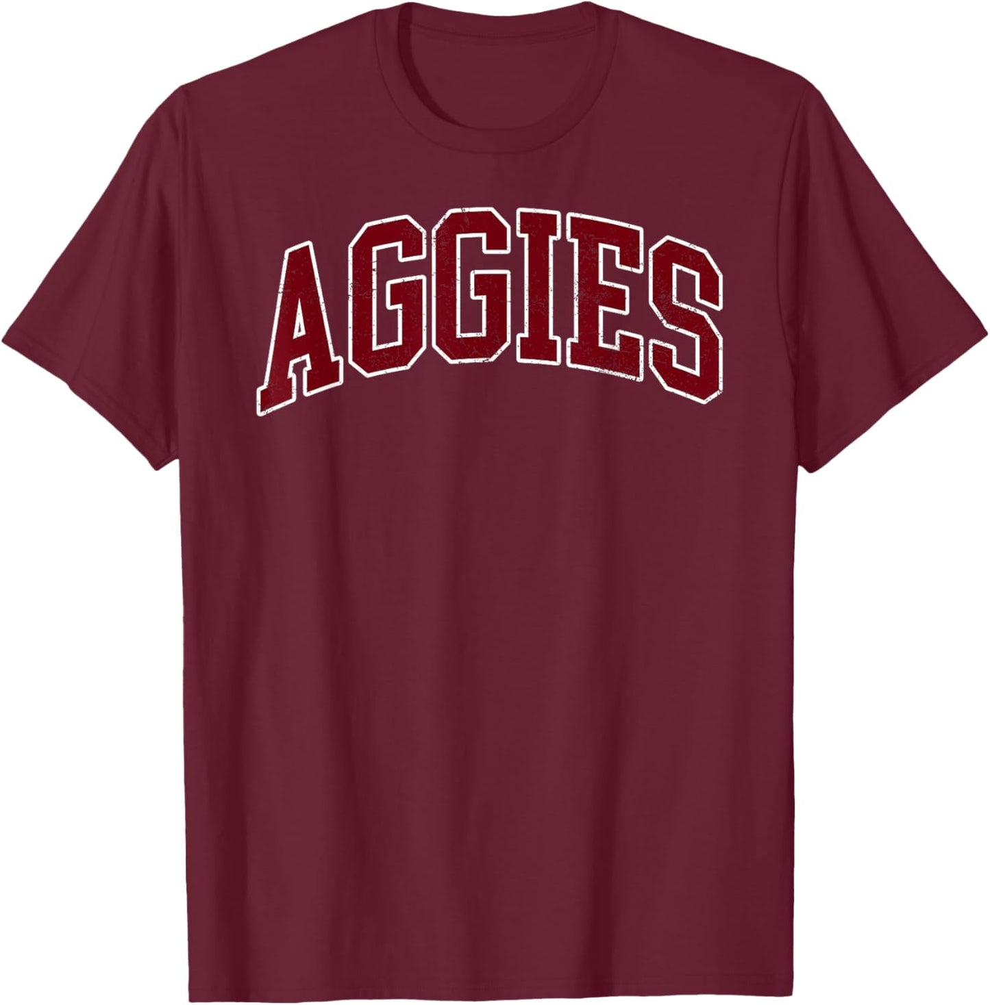 Retro Personalized Aggies-Red T-Shirt - T-Shirt | Maroon