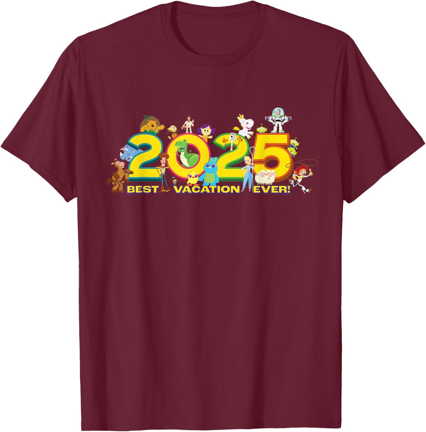 Disney and Pixar’s Toy Story Trip Best Vacation Ever 2025 T-Shirt - T-Shirt | Maroon