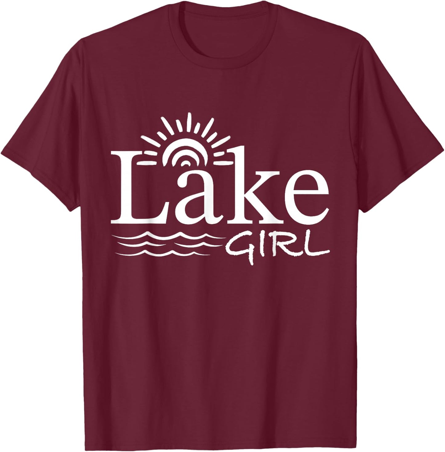 Vintage Lake Girl Lake Life T-Shirt - T-Shirt | Maroon