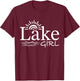 Vintage Lake Girl Lake Life T-Shirt - T-Shirt | Maroon