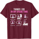 Kawaii Manga Things I Do In My Spare Time Japanese Anime T-Shirt - T-Shirt | Maroon