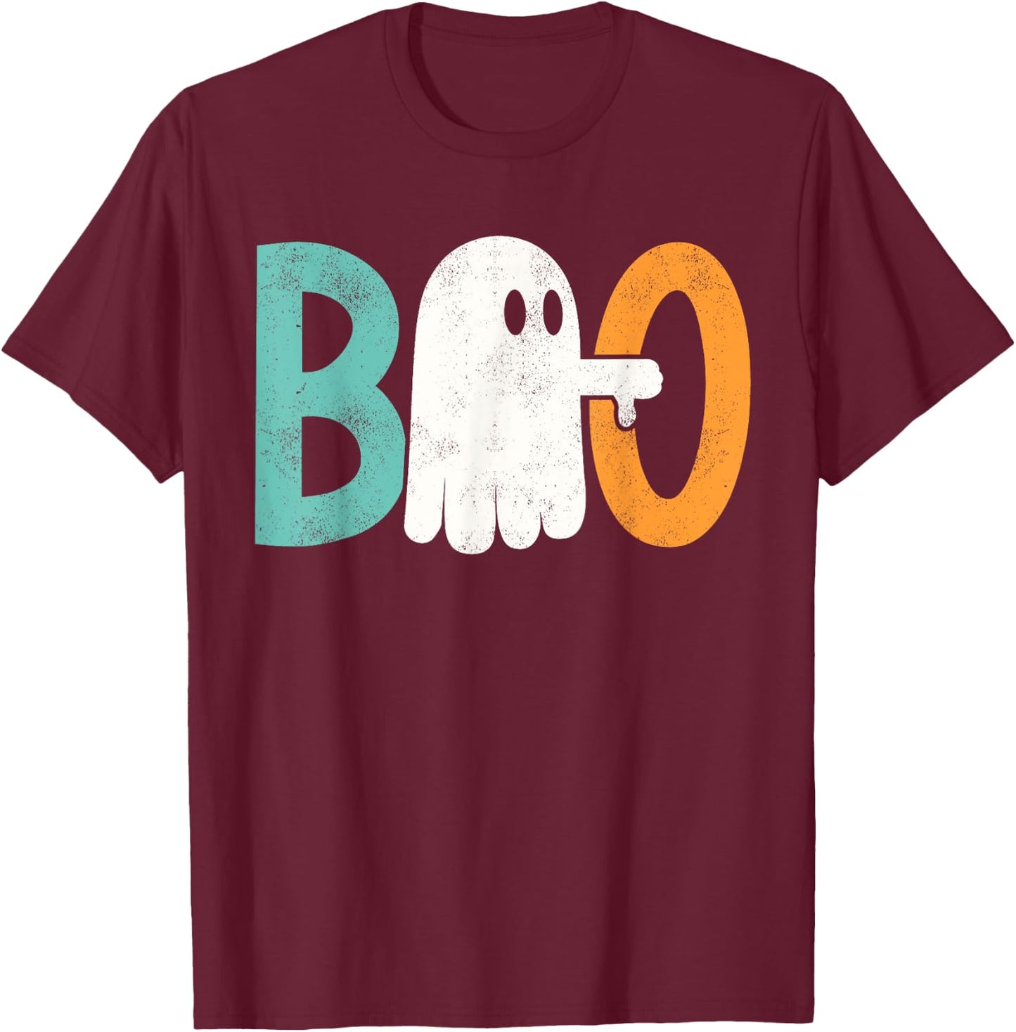 Funny Thumbs Down Boo Ghost Halloween Spooky Women T-Shirt - T-Shirt | Maroon