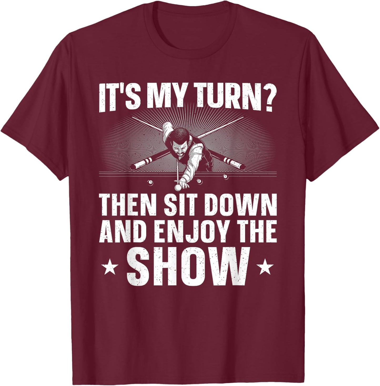 Funny 8 Ball Pool Design Women Pool Player Billiards T-Shirt - T-Shirt | Maroon