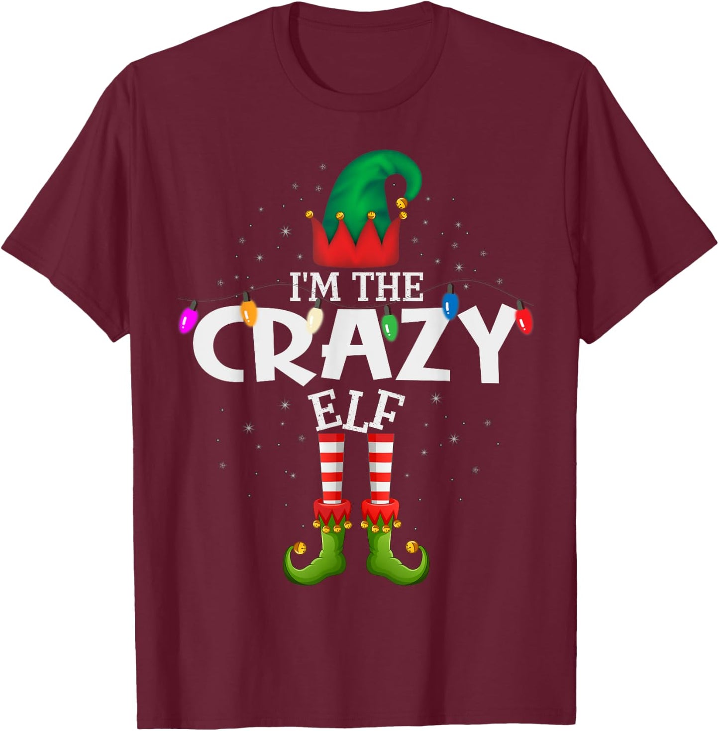 I'm The Crazy Matching Christmas Family T-Shirt - T-Shirt | Maroon