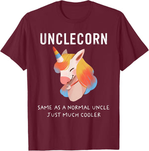 Unclecorn Unicorn Uncle Funny Niece T-Shirt - T-Shirt | Maroon