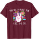 You See A Peace Sign I See 5-6cm T Funny Midwife Nurse gift T-Shirt - T-Shirt | Maroon