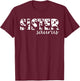 Sistersaurus T Rex Dinosaur Sister Saurus Family Matching T-Shirt - T-Shirt | Maroon