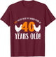 40th Birthday 40 Years Old Chicken Farmer Chicken Lover T-Shirt - T-Shirt | Maroon
