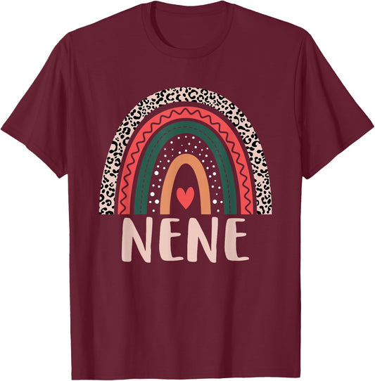 Nene Rainbow Grandma Grandma Women Mothers Day Nene T-Shirt - T-Shirt | Maroon