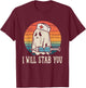 I Will Stab You Ghost Nurse Halloween Nursing RN LPN CNA ICU T-Shirt - T-Shirt | Maroon