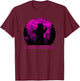 Alaska Grizzly Bear with Pink Northern Lights in Background T-Shirt - T-Shirt | Maroon