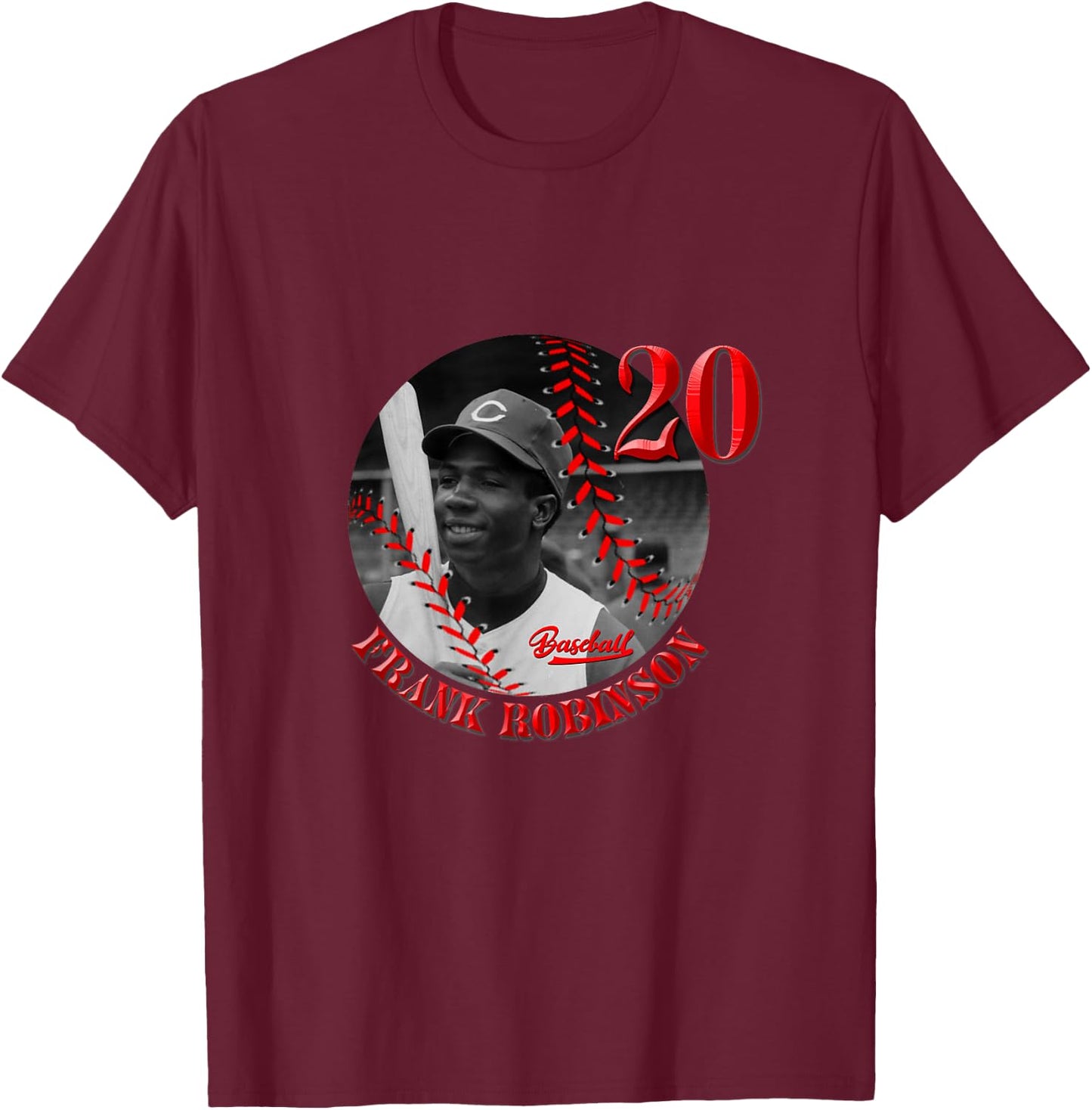 Frank Robinson_Baseball_002 T-Shirt - T-Shirt | Maroon