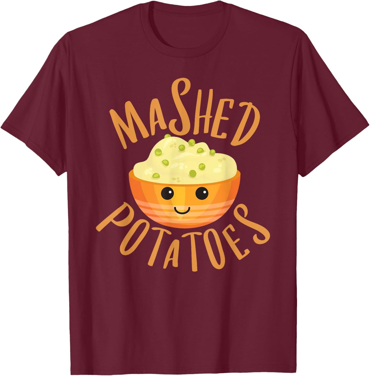Mashed Potatoes & Gravy Matching Halloween Best Friends T-Shirt - T-Shirt | Maroon