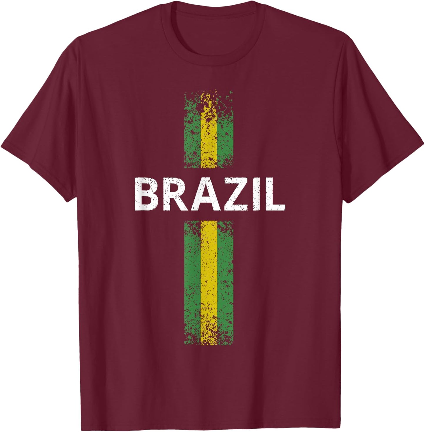 Brazil Jersey Football Brazilian Brazil National Pride T-Shirt - T-Shirt | Maroon