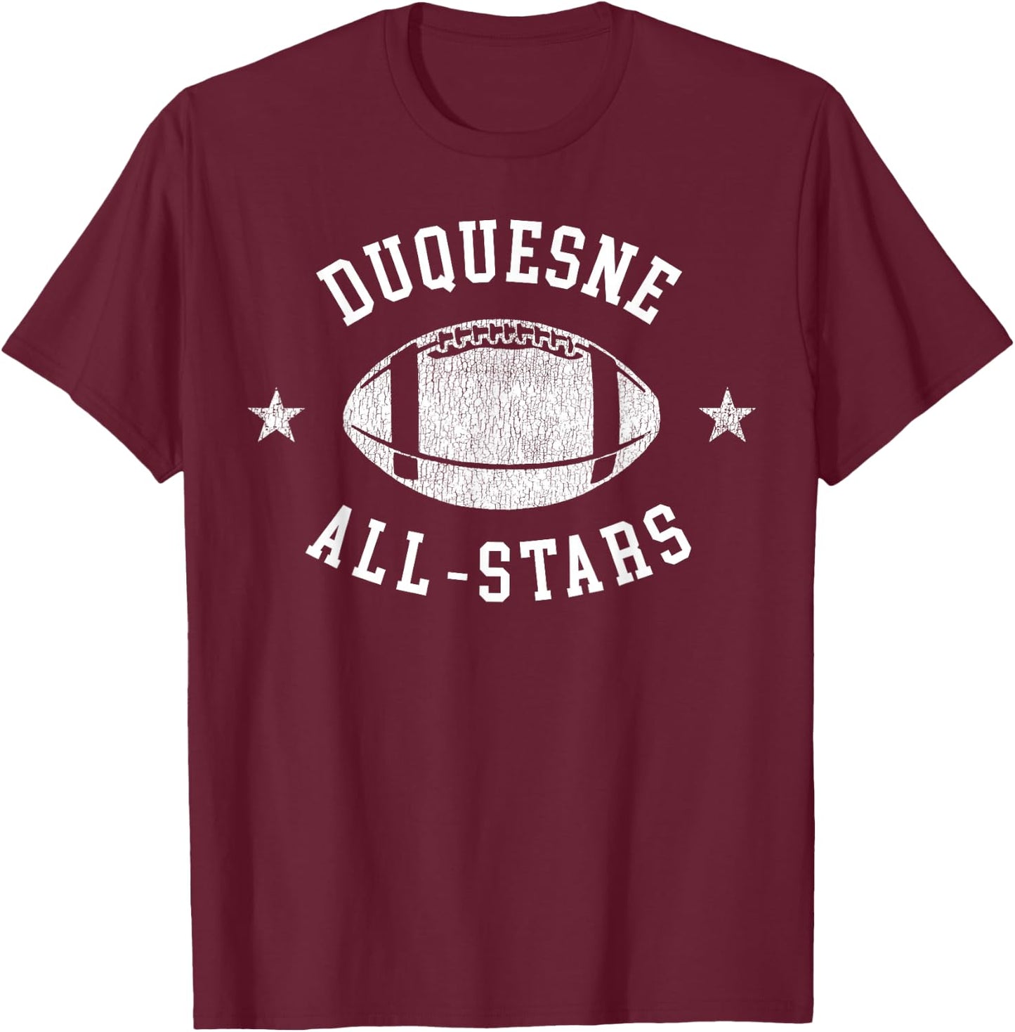 Duquesne Vintage All-Stars Football Retro 80s T-Shirt - T-Shirt | Maroon