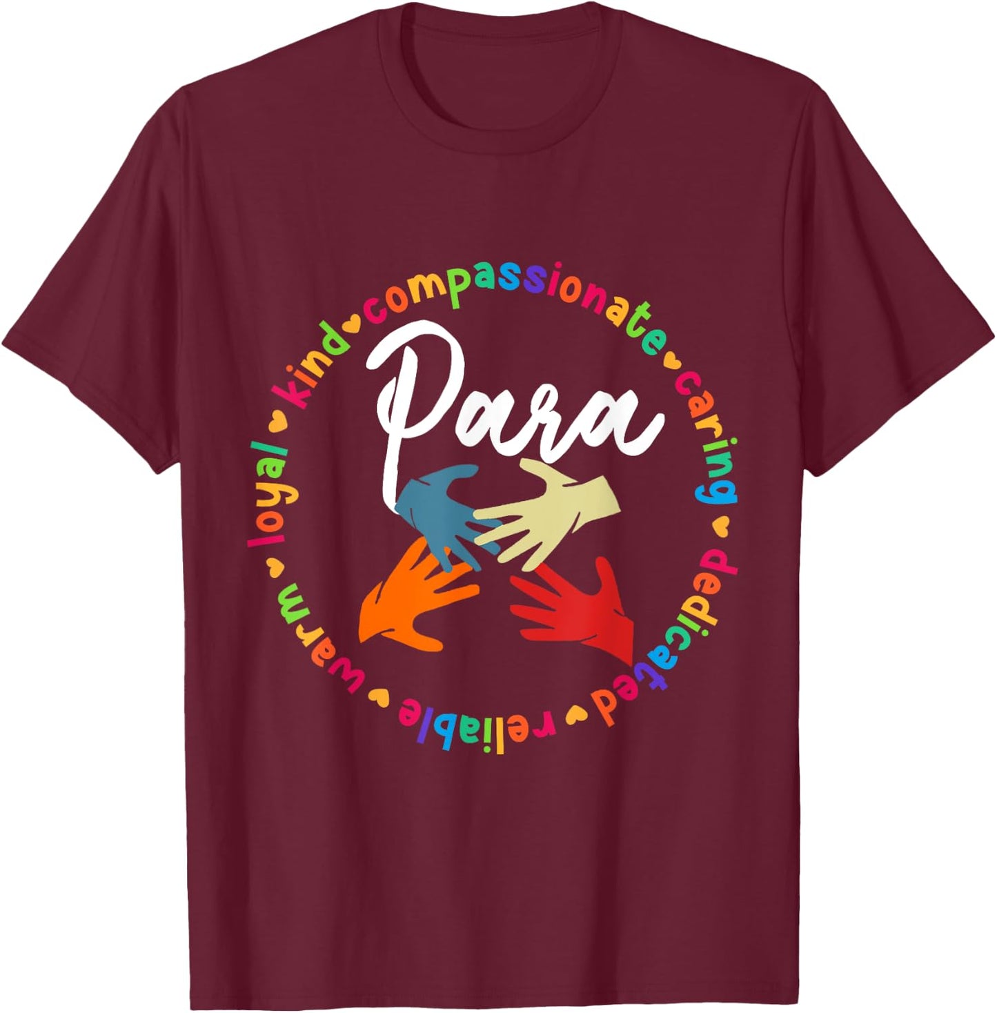 Back To School , Women Teacher Paraprofessional T-Shirt - T-Shirt | Maroon