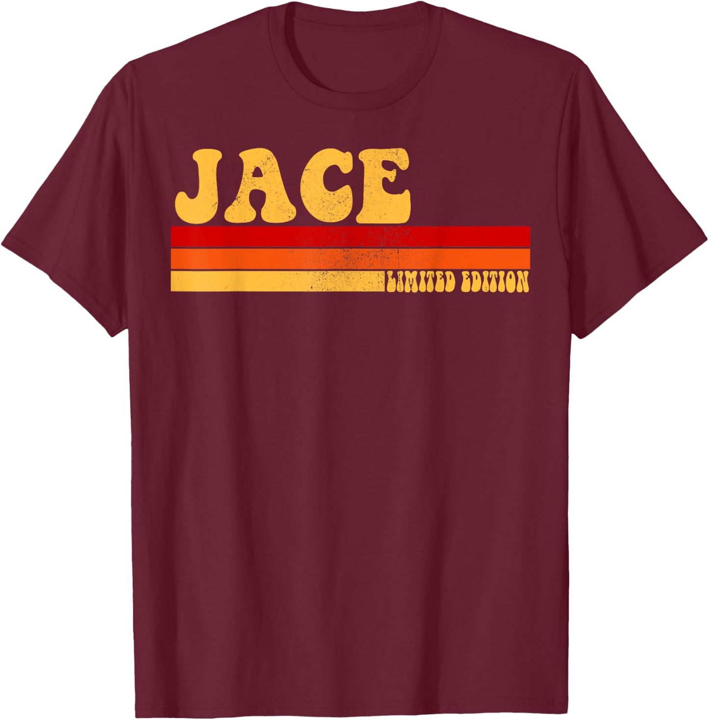 JACE Name Personalized Idea Men Retro Vintage JACE T-Shirt - T-Shirt | Maroon