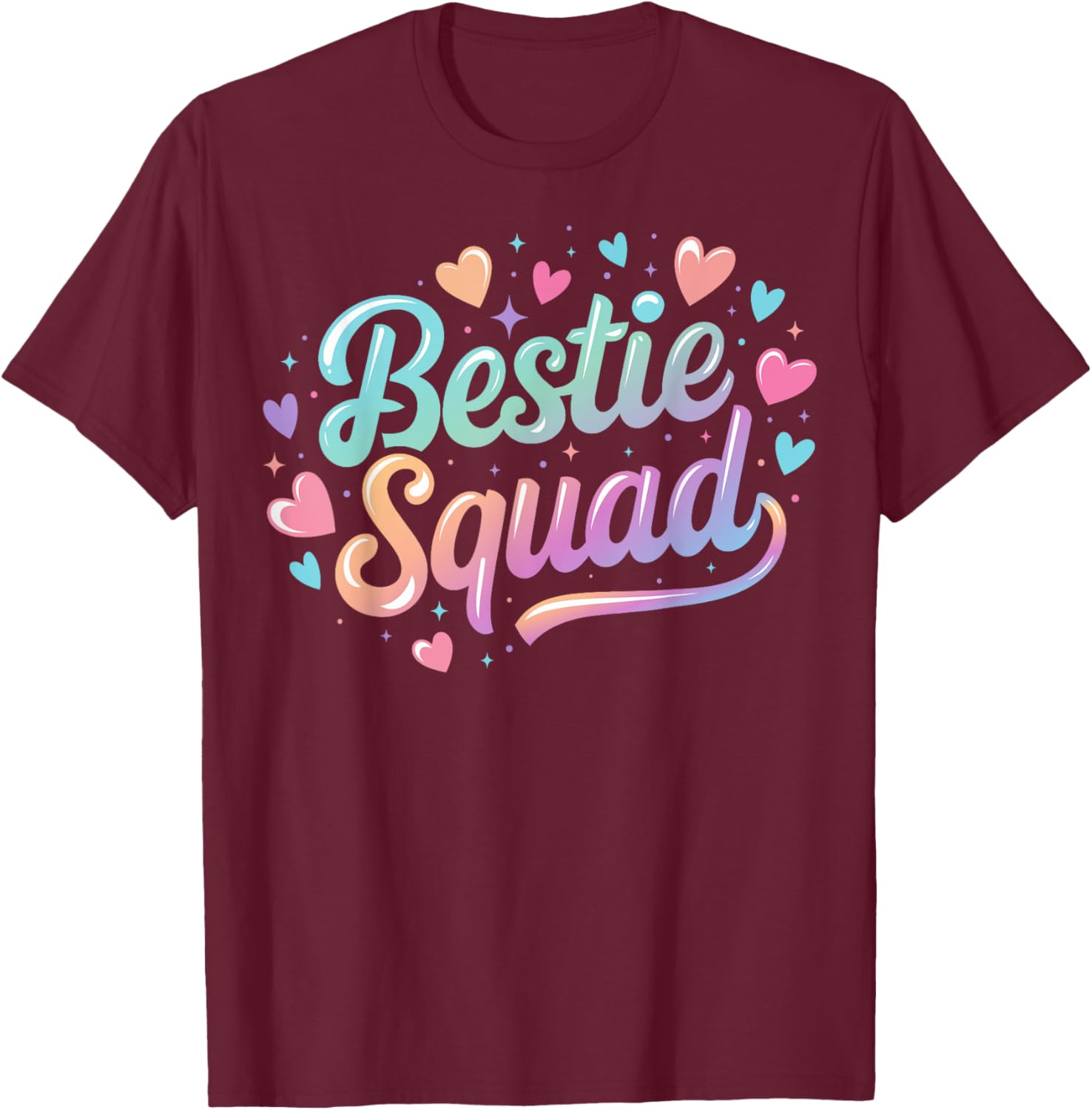 Funny Tie Dye Best Friend Matching Bestie Squad BFF Cute T-Shirt - T-Shirt | Maroon