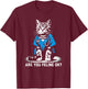 Retro Cat Nurse Gifts Nurse Week Gifts Men Women Funny Nurse T-Shirt - T-Shirt | Maroon