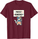 Protect Democracy - Patriotic Cat T-Shirt - T-Shirt | Maroon