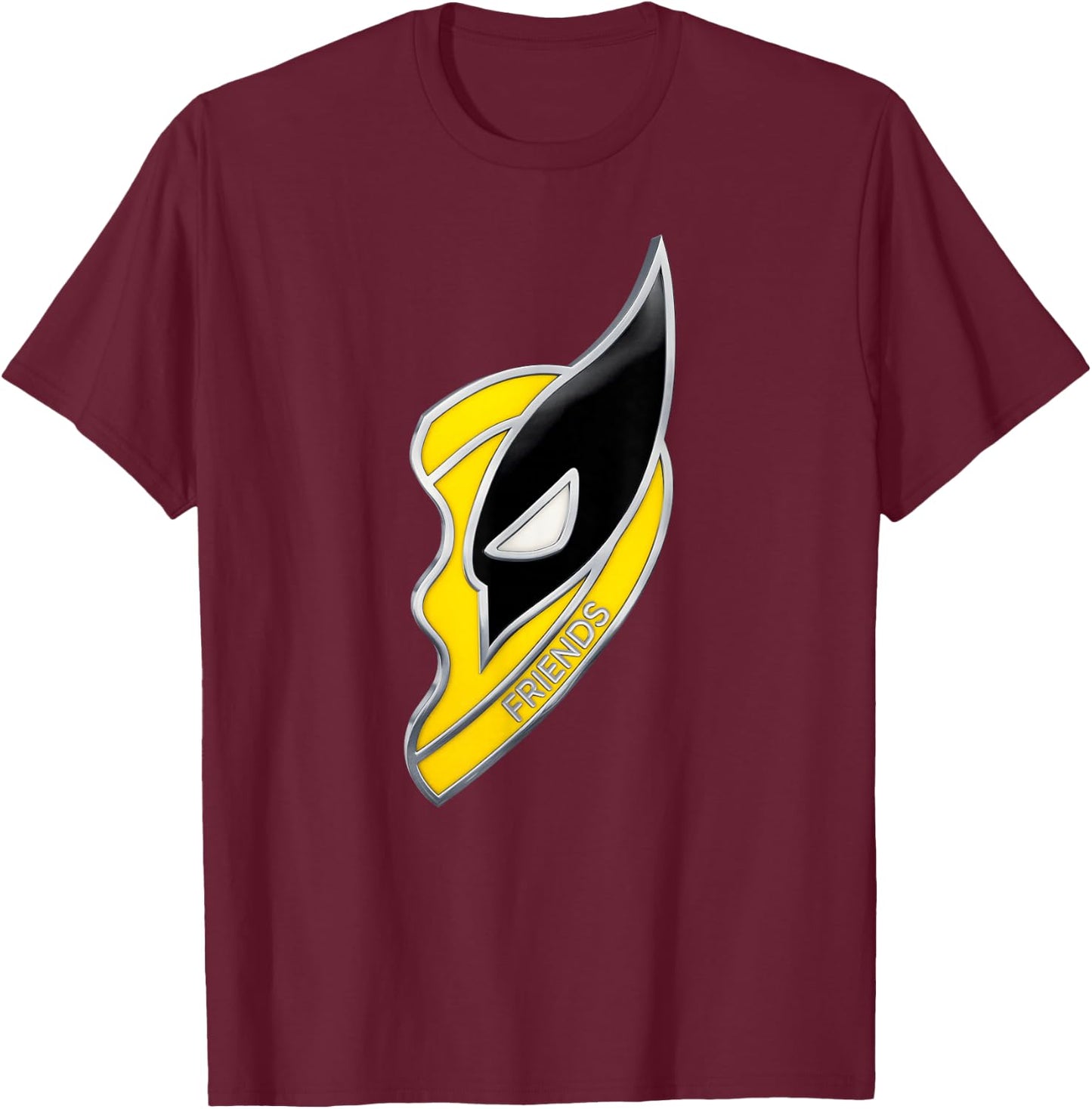Marvel Studios Deadpool & Wolverine Best Friends Heart Right T-Shirt - T-Shirt | Maroon