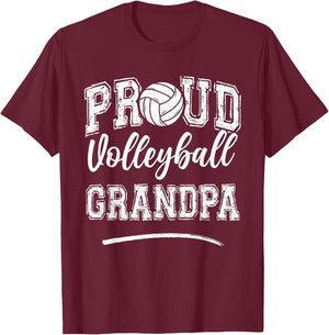 Proud Volleyball Grandpa Papa Funny College That's My Nephew T-Shirt - T-Shirt | Maroon