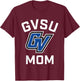 Grand Valley State University GVSU Lakers Arched Mom T-Shirt - T-Shirt | Maroon