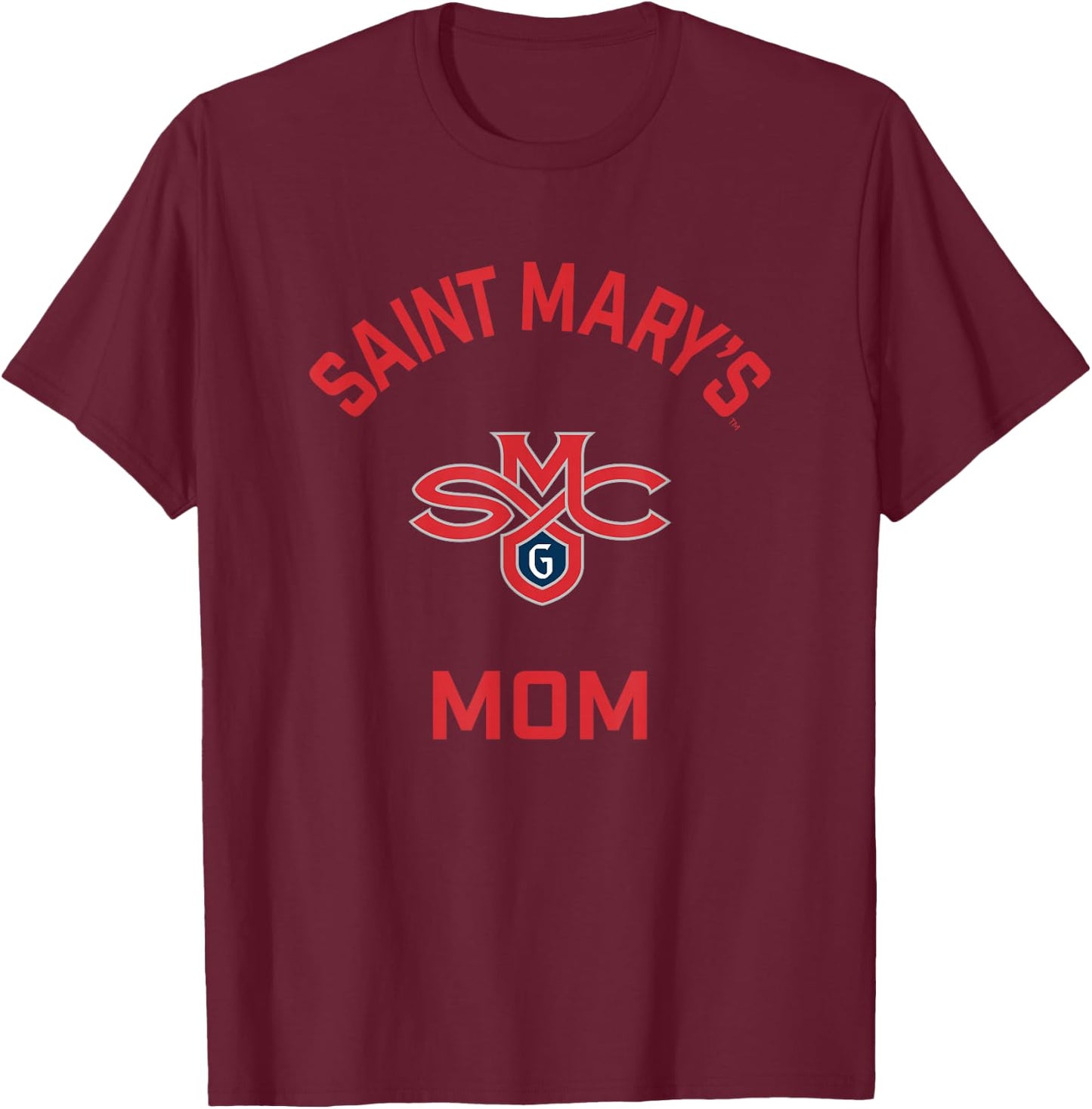 Saint Mary's College Gaels Arched Mom T-Shirt - T-Shirt | Maroon