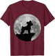 Miniature Schnauzer Silhouette In The Moon Halloween Costume T-Shirt - T-Shirt | Maroon
