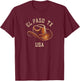 El Paso TX USA Cowboy Hat Vintage Distressed Style Design T-Shirt - T-Shirt | Maroon