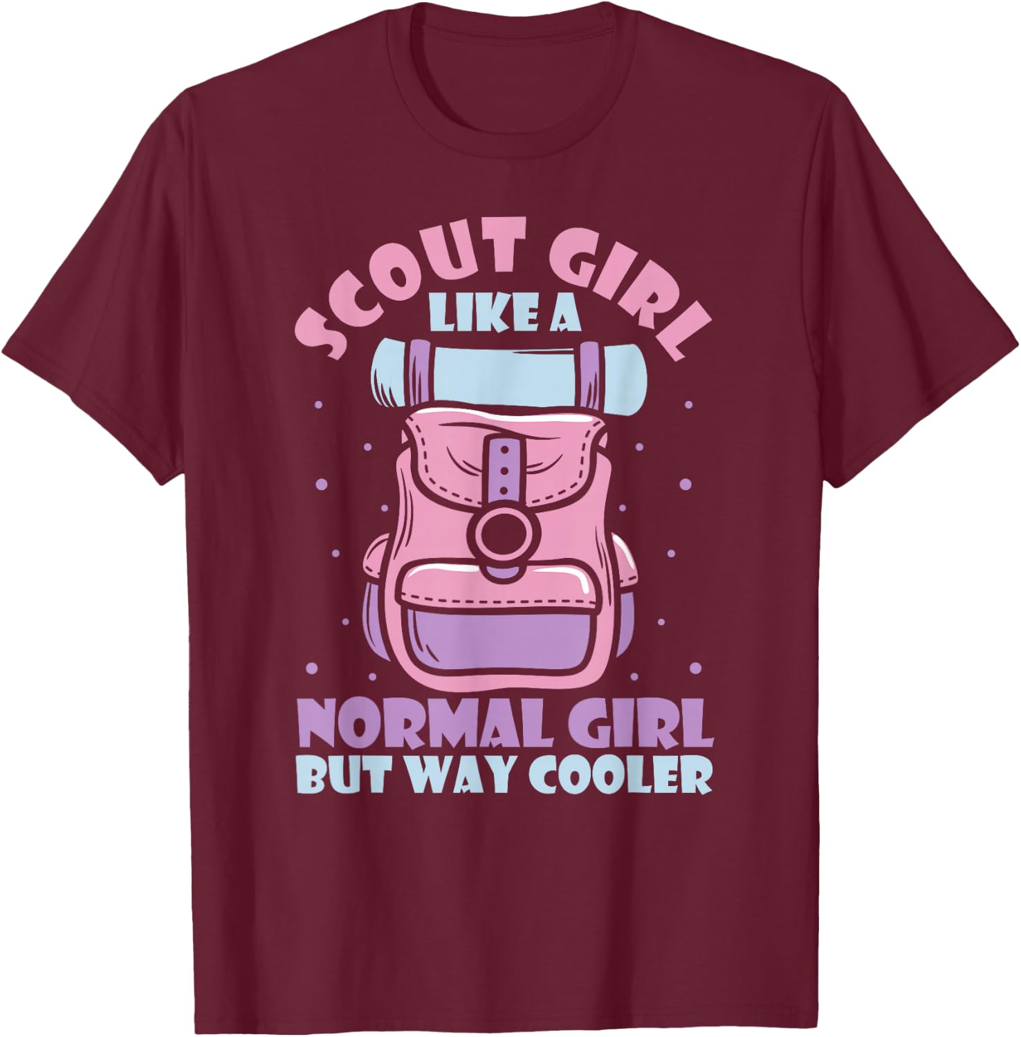 Ranger Girl's Tent Camp - Scout Camp T-Shirt - T-Shirt | Maroon
