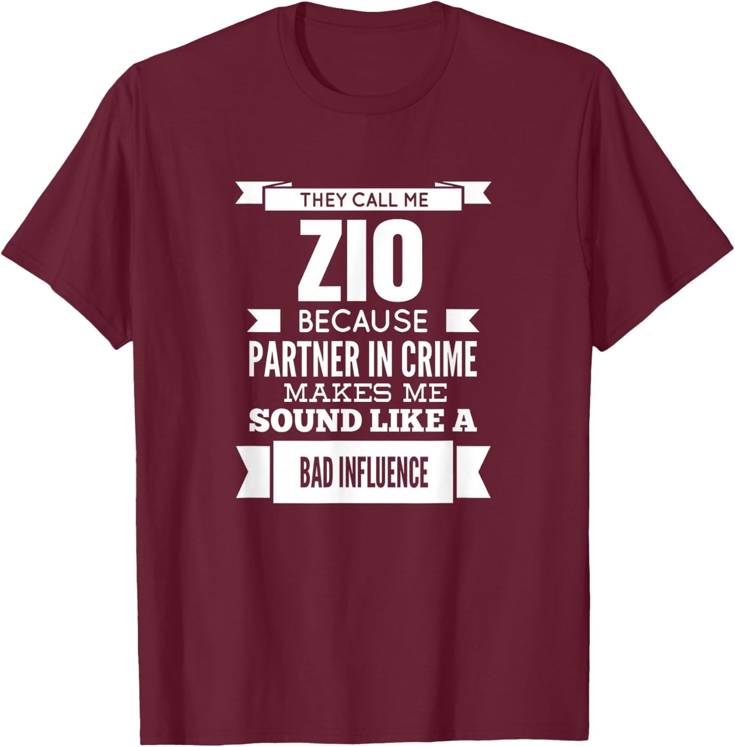 They Call Me Zio Italian Uncle T-Shirt - T-Shirt | Maroon