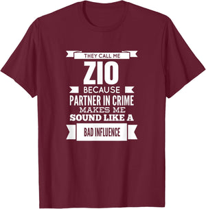 They Call Me Zio Italian Uncle T-Shirt - T-Shirt | Maroon