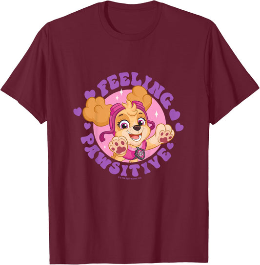 PAW Patrol Feeling Pawsitive Cute Skye Portrait T-Shirt - T-Shirt | Maroon