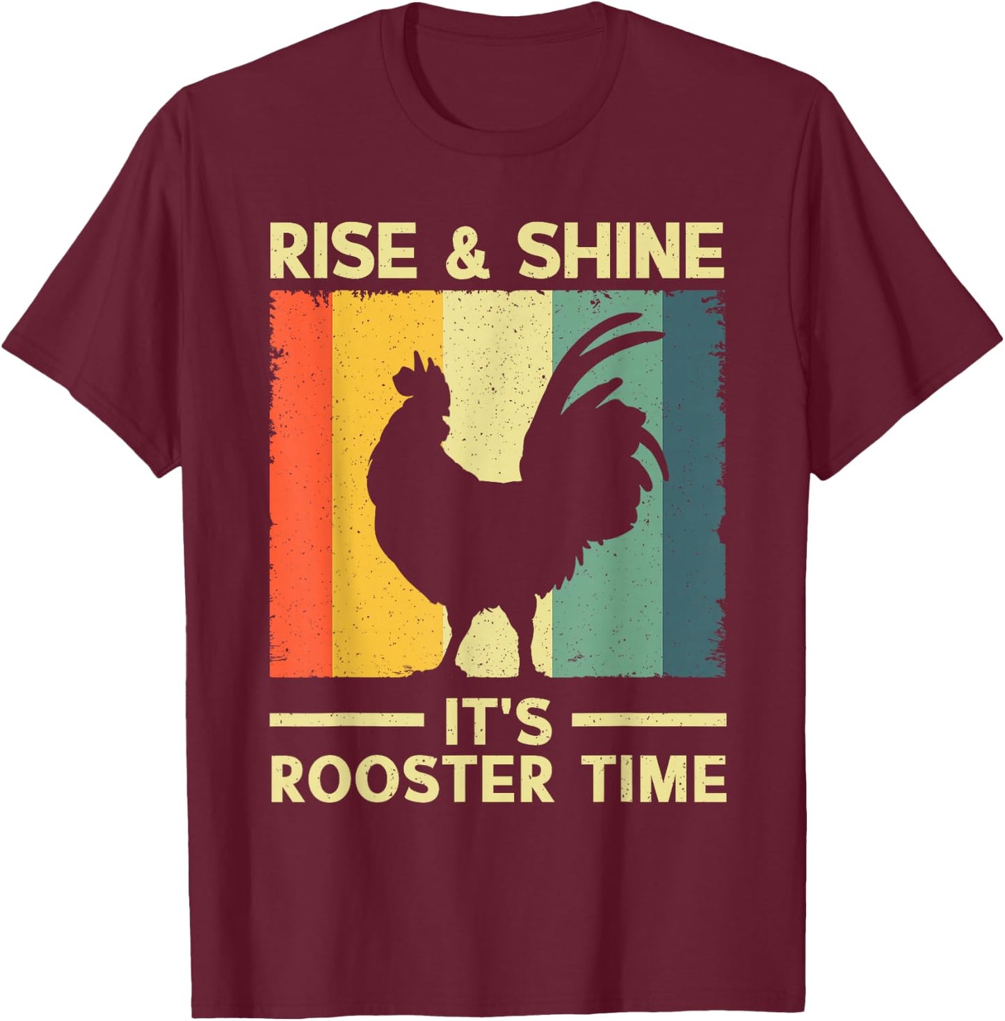 Best Rooster Design Women Kids Chicken Rooster Lover T-Shirt - T-Shirt | Maroon