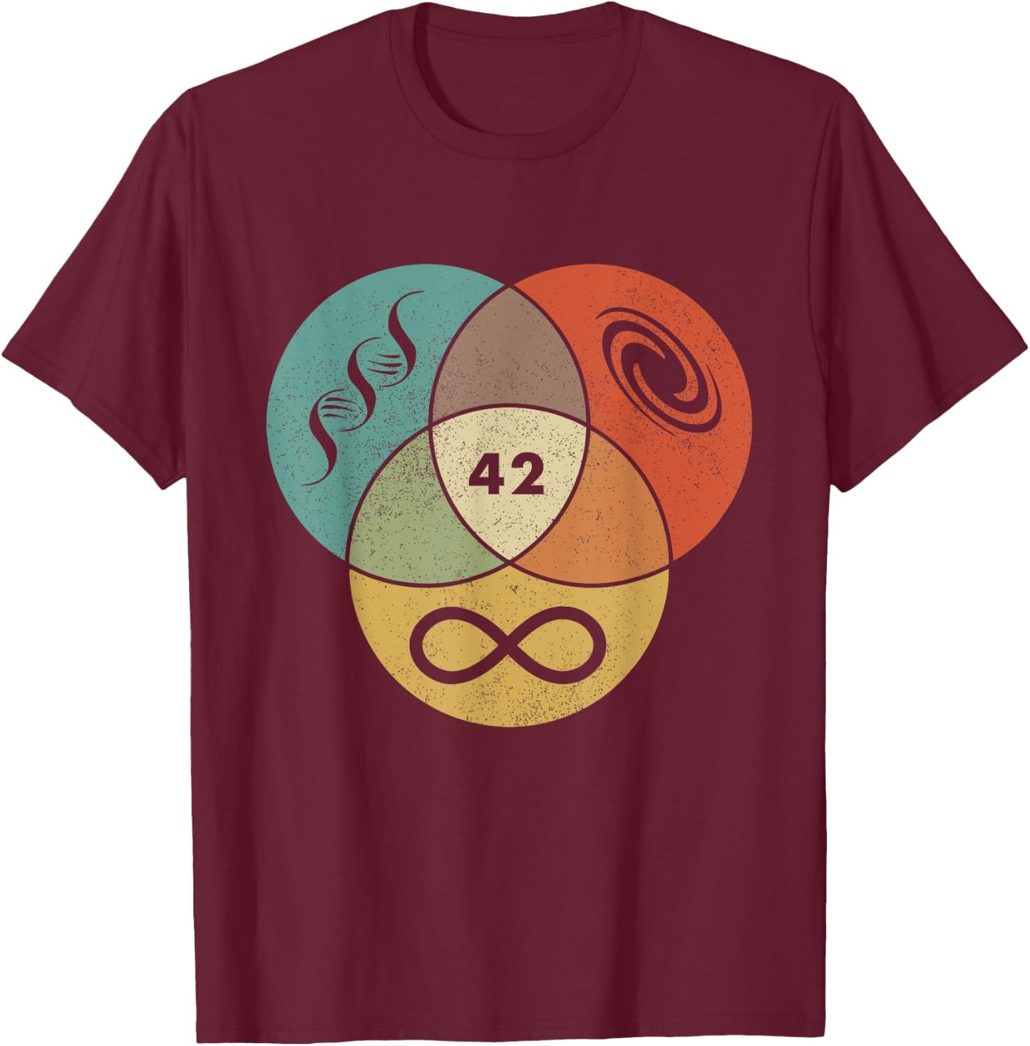 42 Answer To Life The Universe And Everything Funny Geeks T-Shirt - T-Shirt | Maroon