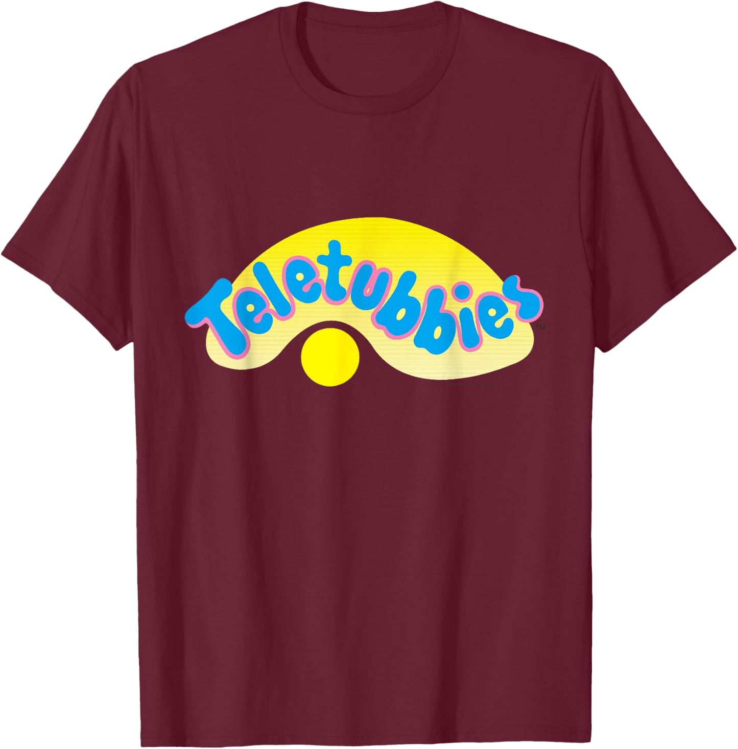 Teletubbies Adult T Shirt - Logo T-Shirt - T-Shirt | Maroon